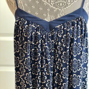ADAM ADAM LIPPES 100% Silk Navy & White Designer Dress size S Orig.$345 NWT